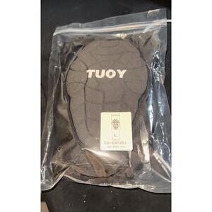 TUOY Padded Knee Sleeves Compression Leg Guard Basketball Football Black Large